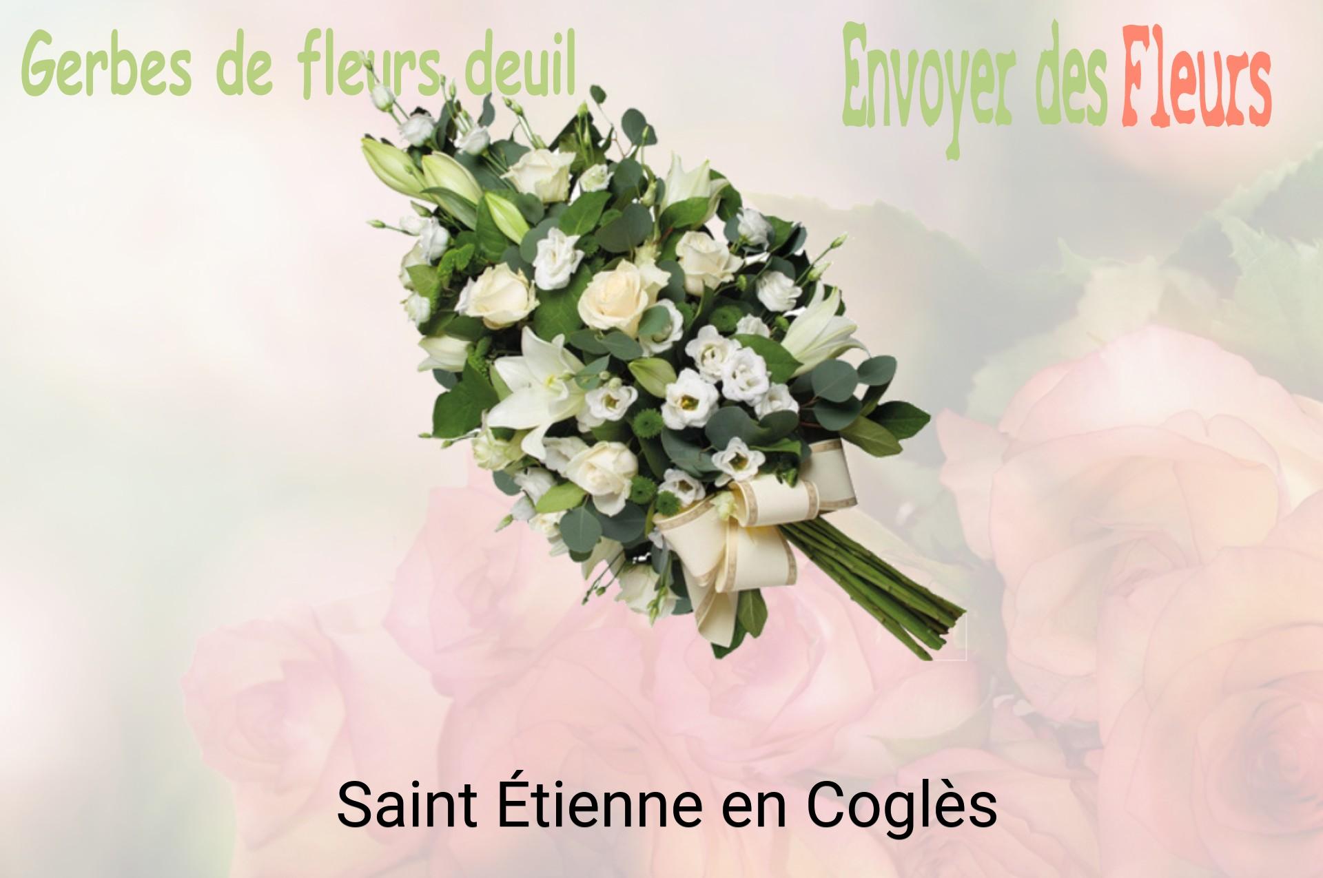 Gerbe de fleurs de deuil livrée à Saint-Étienne-en-Coglès